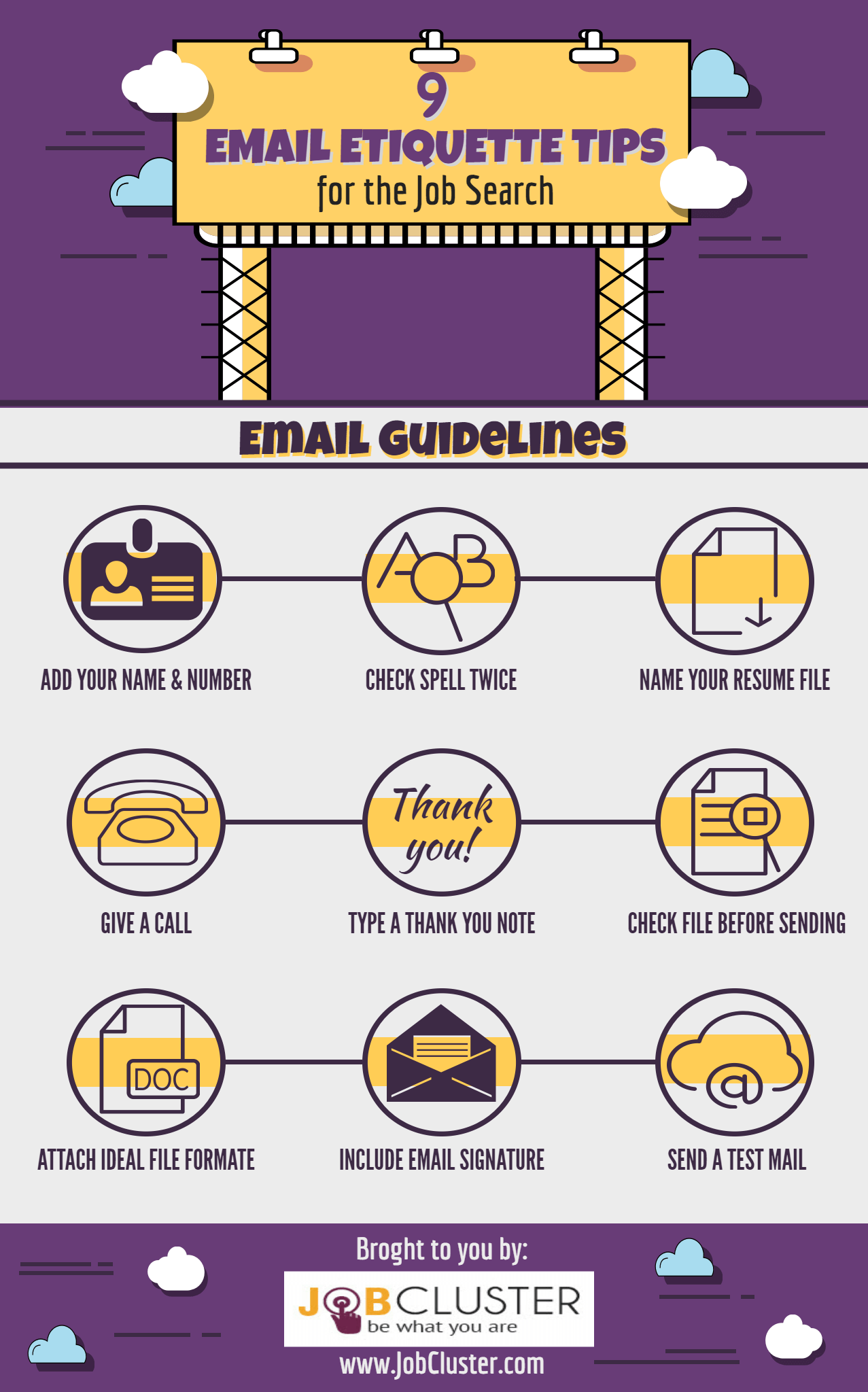 Email Etiquette Tips for Job Seekers- Infographic