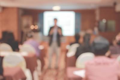 Businessman Presenting Product 