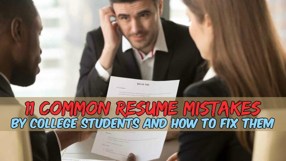 common resume mistakes for college students