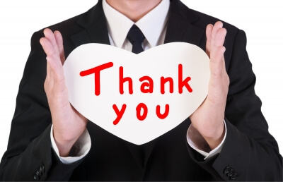 Man showing gratitude