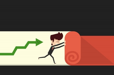 man creating a milestone