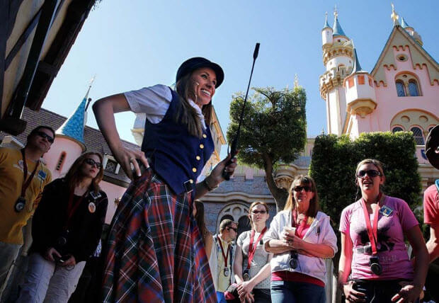 Tour guide at Disneyland