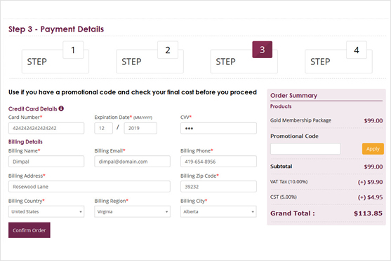 Snapshot of employer’s payment detail page